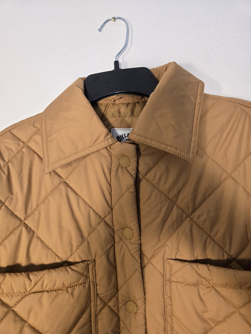 Billabong Quilted Shacket in Mustard Brown - Picture 3 of 6